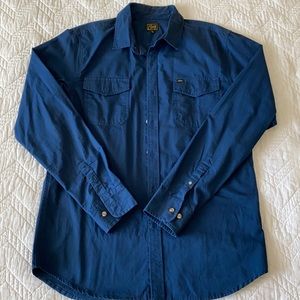 Blue obey button up